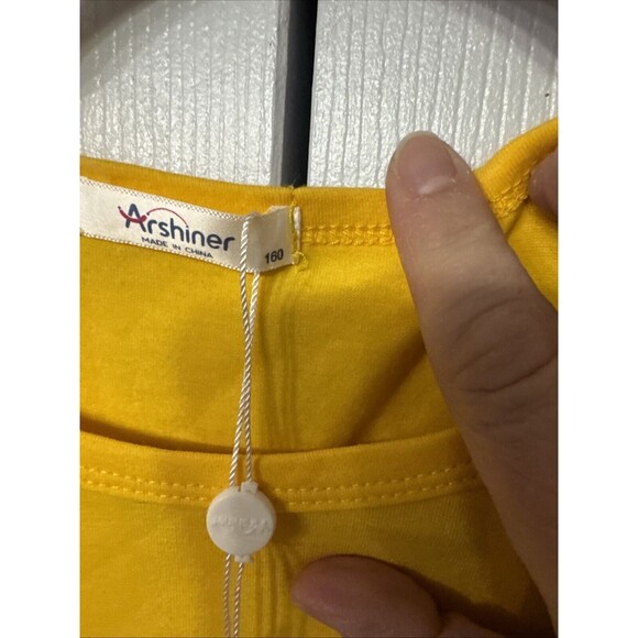 NWT Arshiner Dress Women A-Line Flutter Sleeve Pockets Yellow Medium by Measure - Picture 4 of 7